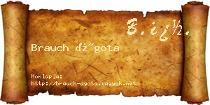 Brauch Ágota névjegykártya