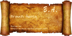 Brauch Ágota névjegykártya